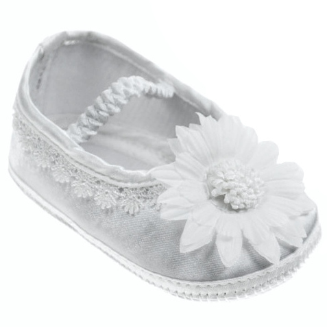 childrens white satin shoes